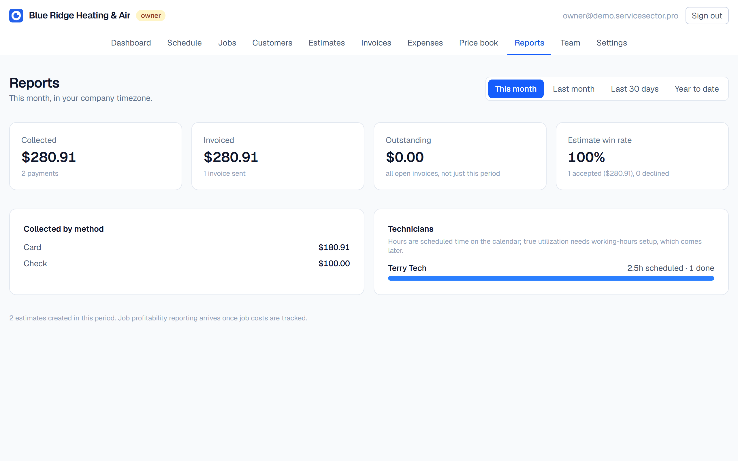 Reports without spreadsheets screenshot